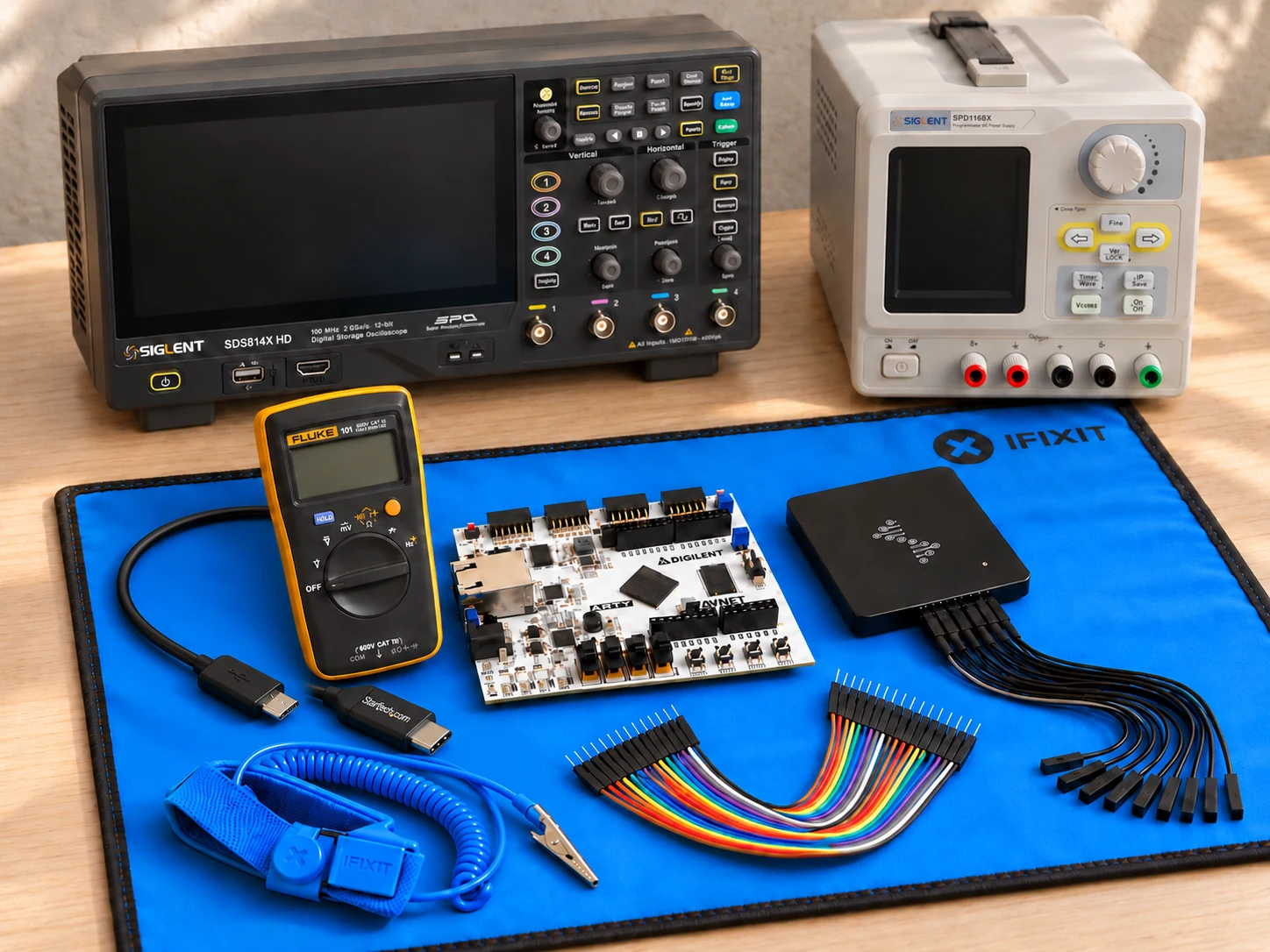 AI illustration of fpga confidence bench; use the product circles to explore the items.